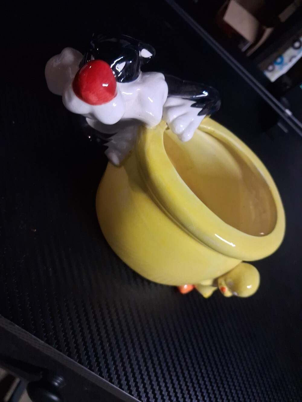Vintage 1970s Looney Tunes Sylvester & Tweety Ceramic Planter